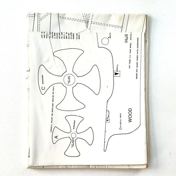 TWO Vtg Better Homes and Gardens Patterns Ships Quilt Map Wall Hanging 1985 NEW - Picture 7 of 8